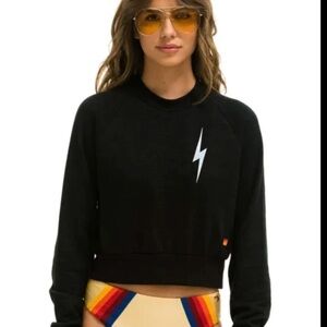 Aviator Nation Black Lightning Bolt Sweatshirt